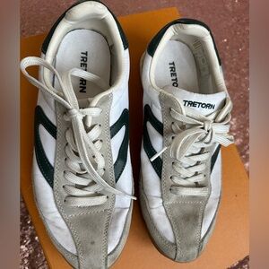 TRETORN Women's Rawlins Sneakers Lace-Up Casual Tennis Green & White Used. 8.5
